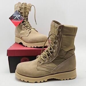 Rothco 5257 V-Max Lightweight Tactical Boots Tan Suede Nylon Mens 8R New In Box